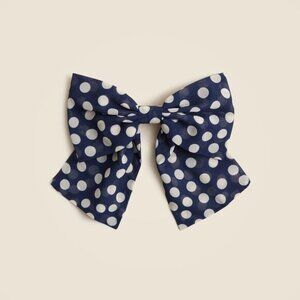 ❤️J. Crew Navy Chiffon Polka Dot Hair Bow